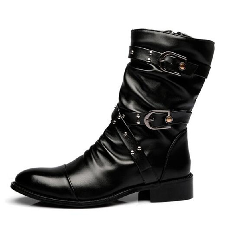 패션 남성 가죽 고품질 미드 튜브 부츠 클래식 가을 겨 - Women'S Shoes Chelsea 리뷰 및 가격