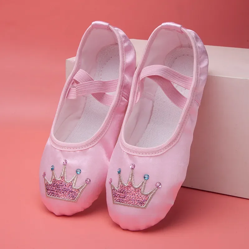어린이 댄스 신발 부드러운 단독 연습 고양이 발톱 새틴 - Women'S Xc Shoes 리뷰 및 가격