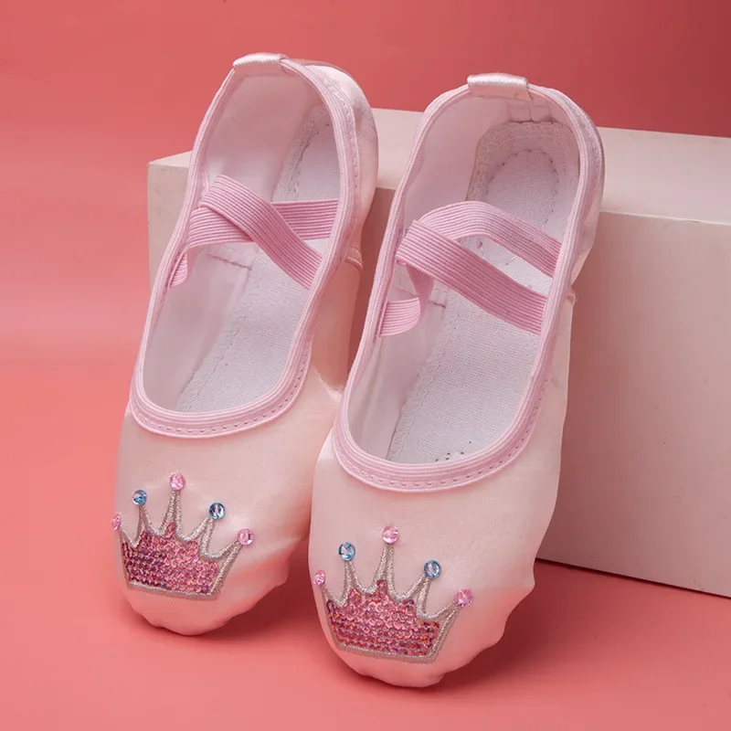 어린이 댄스 신발 부드러운 단독 연습 고양이 발톱 새틴 - Women'S Xc Shoes 리뷰 및 가격