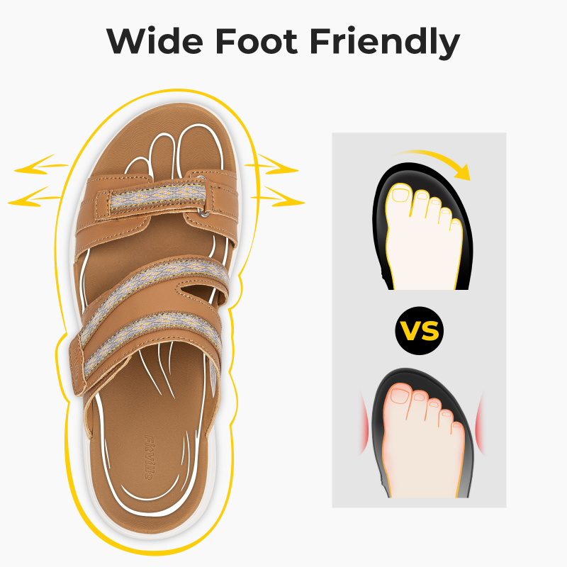 핏빌 여성용 슬리퍼 와이드 폭 조절 가능한 스트랩 웨지 - Women'S Shoes With Bunions 리뷰 및 가격
