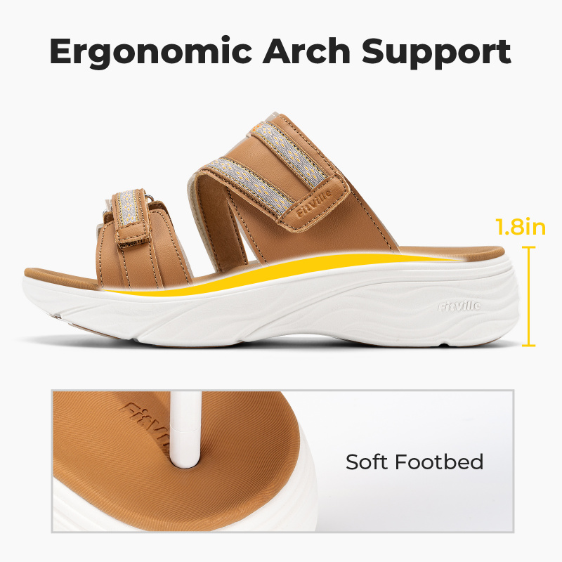 핏빌 여성용 슬리퍼 와이드 폭 조절 가능한 스트랩 웨지 - Women'S Shoes With Bunions 리뷰 및 가격