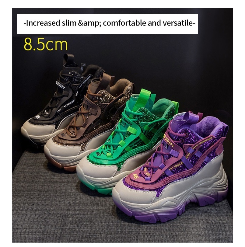 2025 여성용 히든 웨지 스니커즈 8.5CM 굽 청키 - Women Shoes Store 리뷰 및 가격