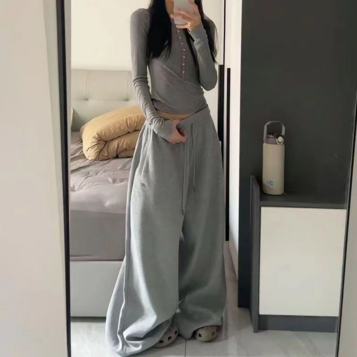 우아한 여성 바지 패션 하이 웨이스트 드로스트링 포켓  - Women Shoes Joggers 리뷰 및 가격