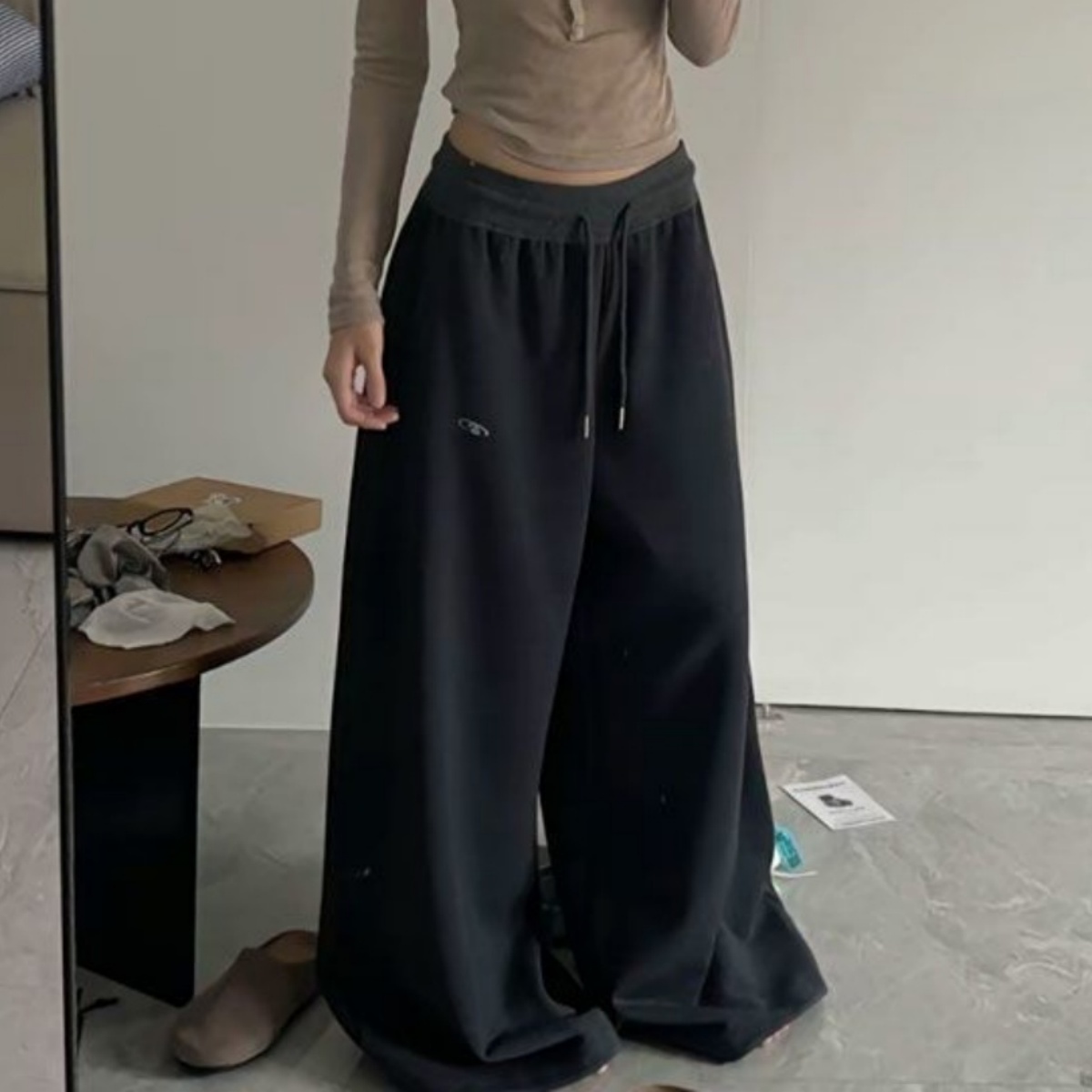 우아한 여성 바지 패션 하이 웨이스트 드로스트링 포켓  - Women Shoes Joggers 리뷰 및 가격