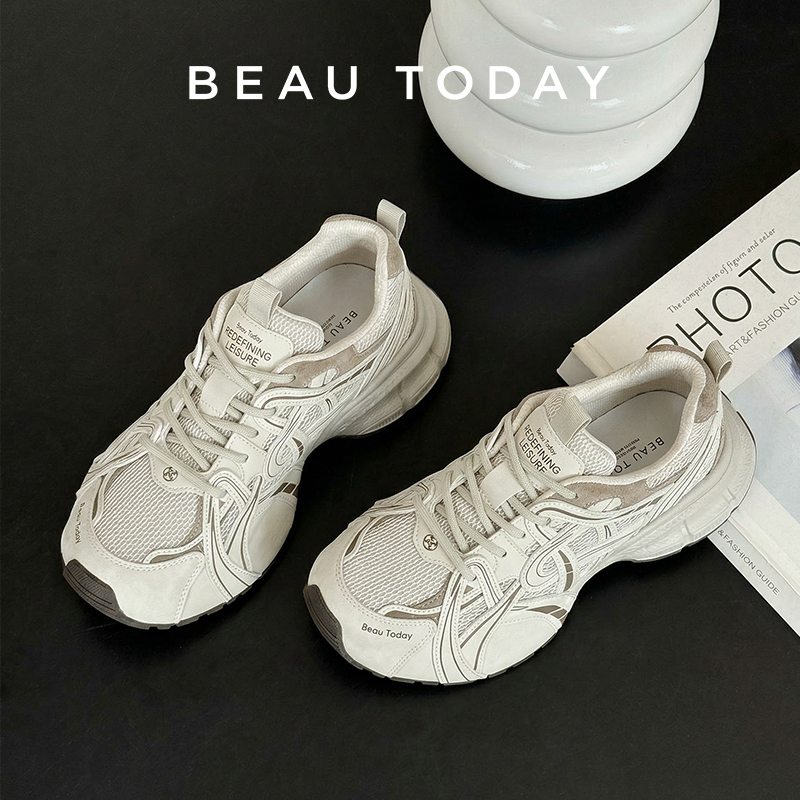BEAUTODAY 청키 스니커즈 여성 스플릿 가죽 혼합 - Women Shoes Store 리뷰 및 가격