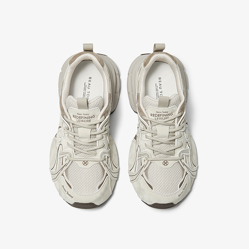 BEAUTODAY 청키 스니커즈 여성 스플릿 가죽 혼합 - Women Shoes Store 리뷰 및 가격