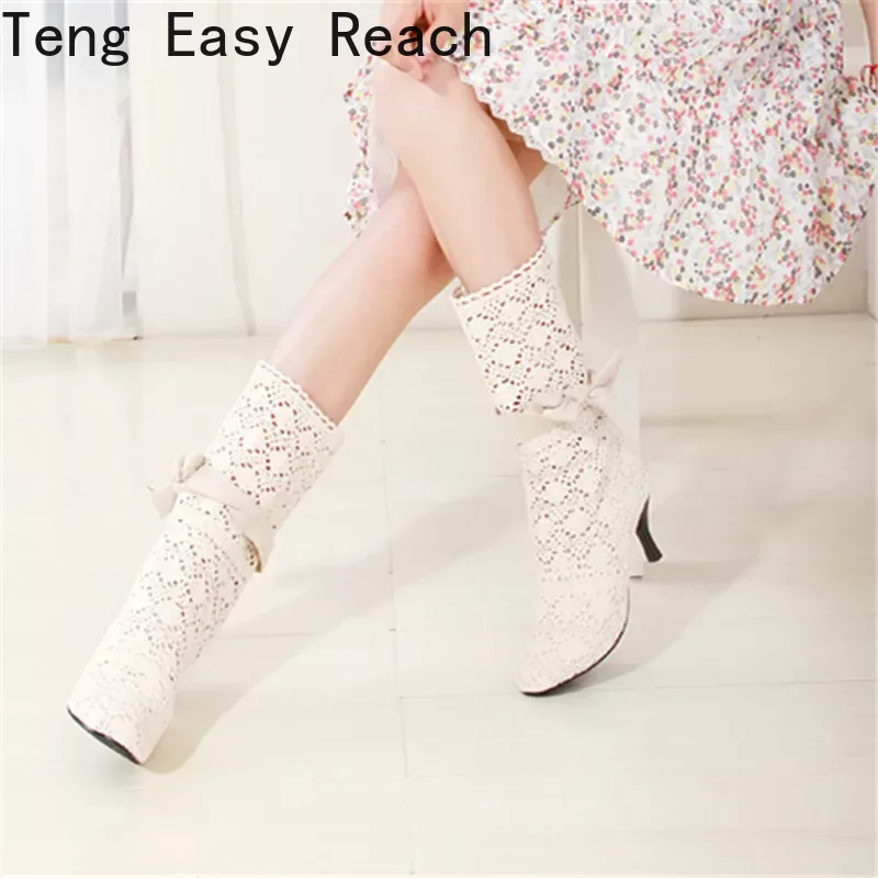크로 셰 뜨개질 여름 부츠 2024 새로운 신발 레이스 - Women Shoes Xxl 리뷰 및 가격
