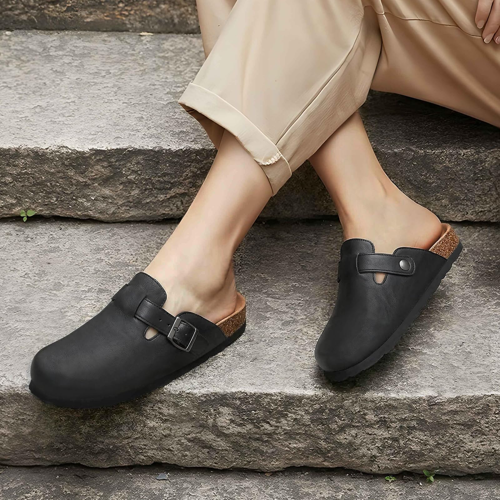 릿펀 코르크 풋베드 클로그 비건 레더 뮬 편안한 미끄럼 - Women'S Shoes Vegan 리뷰 및 가격