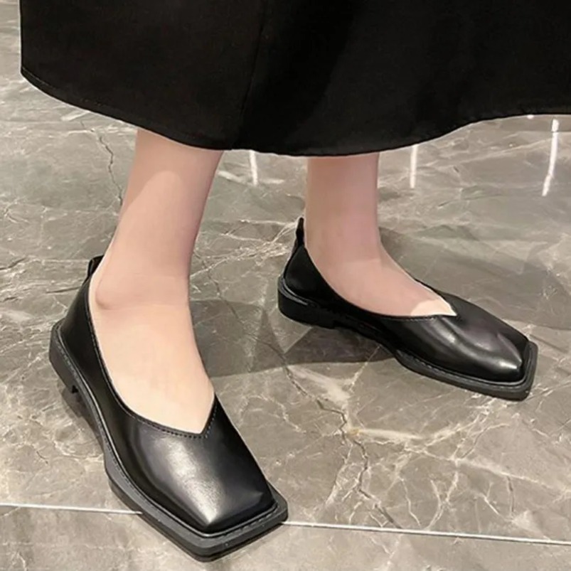 로마 여성 로우힐 펌프스 여성 신발 플랫 슈즈 스퀘어  - Women Shoes Sneakers 리뷰 및 가격