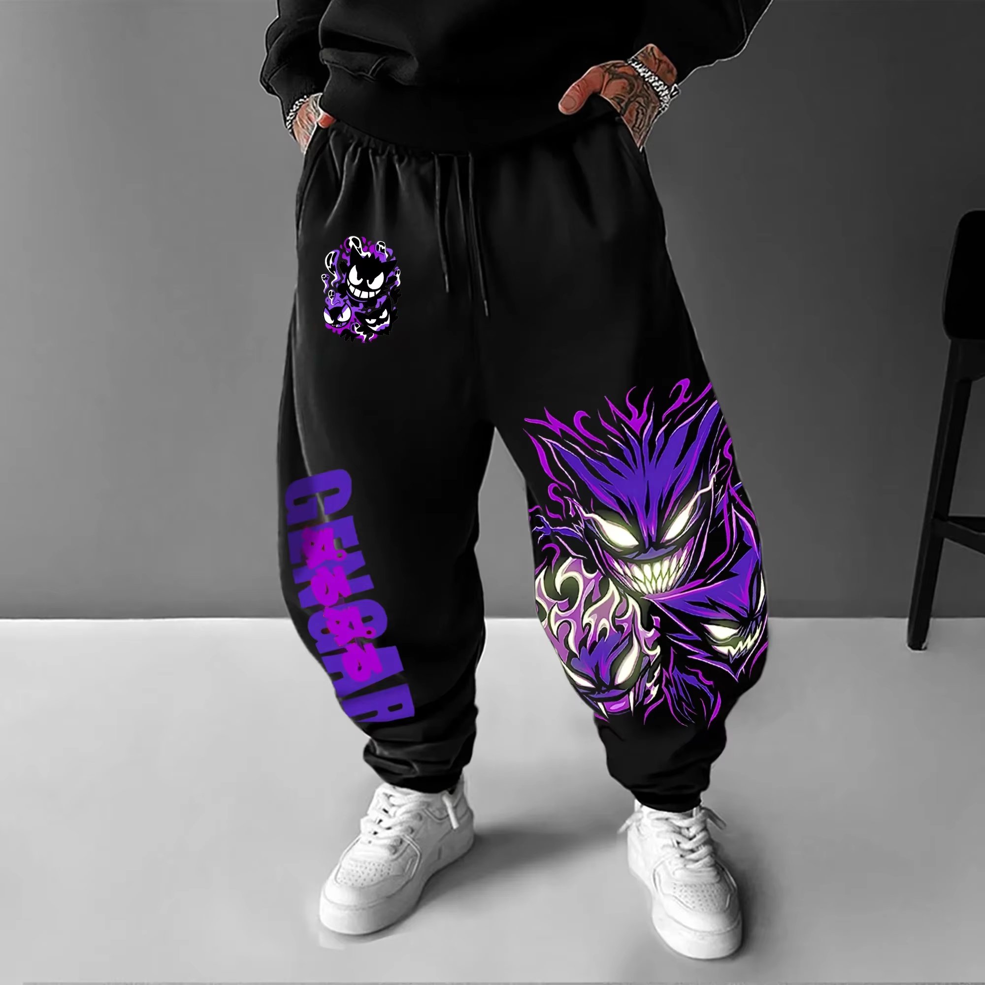 Y2K 2026 포켓몬 Gengar 코튼 스위트 팬츠  - Women Shoes Joggers 리뷰 및 가격