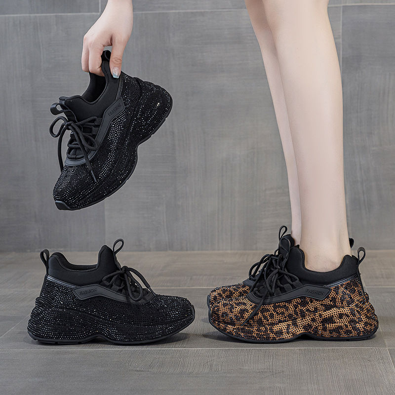 고품질 스니커즈 여성 스케이트 신발 레오파드 라인스톤  - Women'S Shoes Paris 리뷰 및 가격