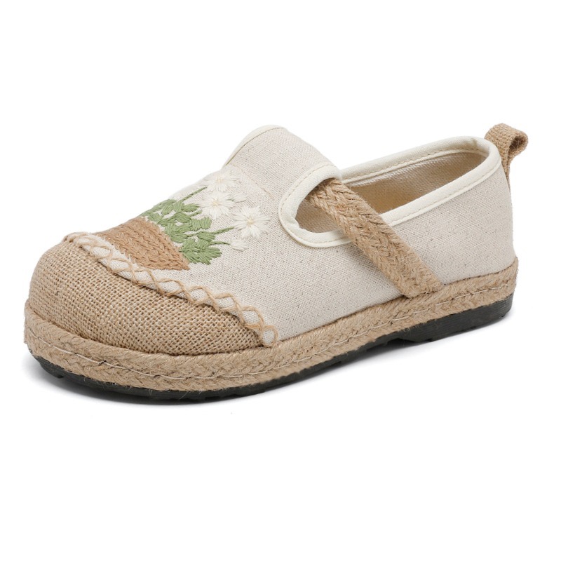 Veowalk 꽃 수 놓은 여자 수제 리넨 캔버스 슬립 - Women'S Shoes Vegan 리뷰 및 가격