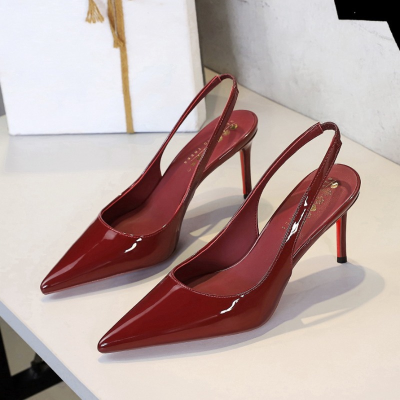 새로운 유럽과 미국의 뾰족한 하이힐, 특허 가죽 뒤쪽  - Patent Leather Pump 리뷰 및 가격