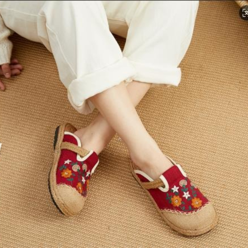 2026년 신상 수제 여성 캐주얼 린넨 자수 뮬 플랫  - Women'S Shoes Vegan 리뷰 및 가격