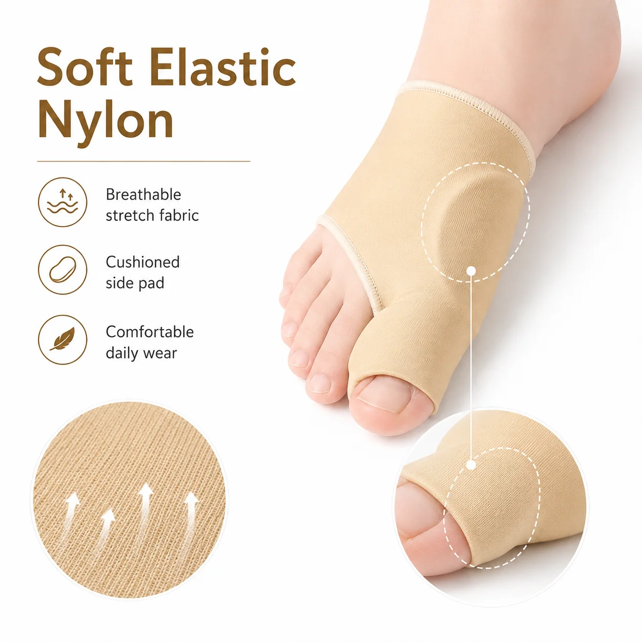빅토우 세퍼레이터 슬리브, 버니언 보호대, 부드러운 탄 - Women'S Shoes With Bunions 리뷰 및 가격