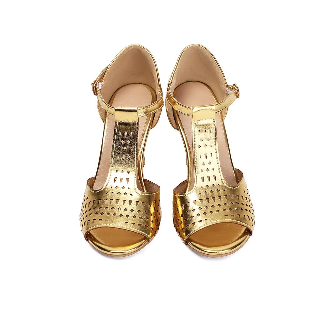 볼룸 탱고 라틴 댄스 슈즈 9cm 하이힐, 차차 댄스  - Gold Chain Sandal 리뷰 및 가격