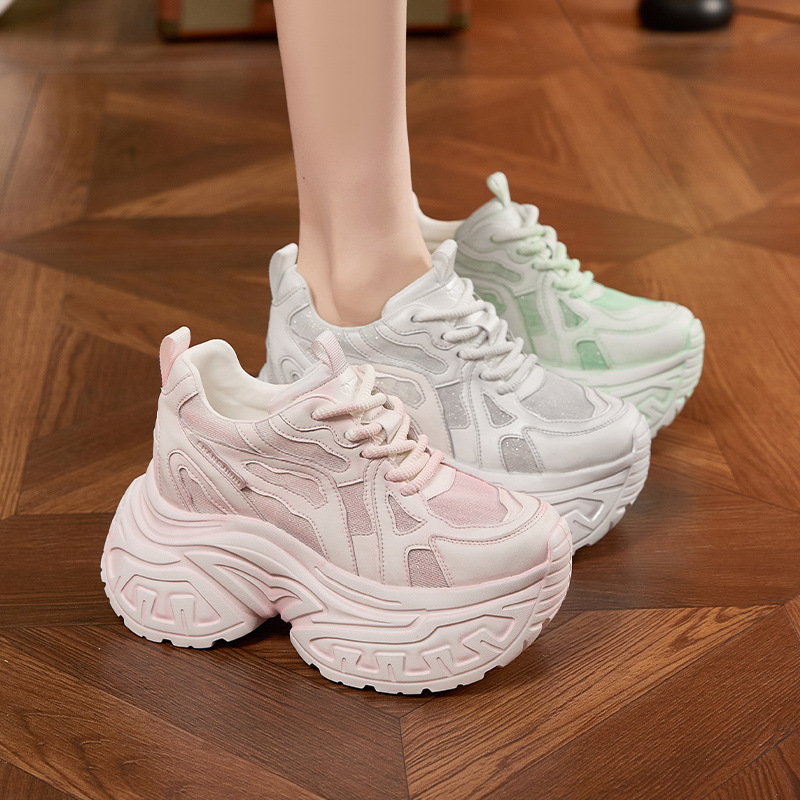 여성 패션 청키 플랫폼 스니커즈 통기성 메쉬 미끄럼 방 - Platform Sneakers Chunky 리뷰 및 가격