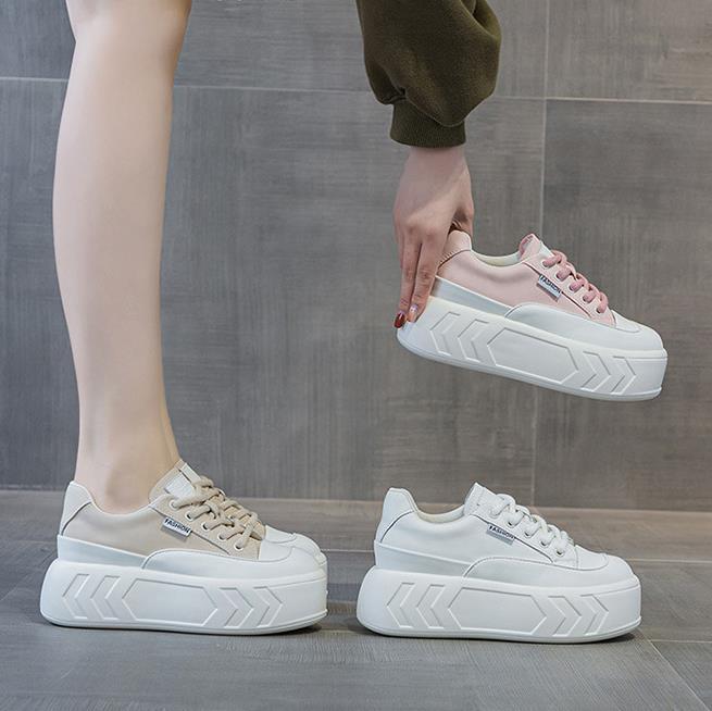 8cm 마이크로화이버 가죽 봄 가을 신발 청키 스니커즈 - Platform Sneakers Chunky 리뷰 및 가격