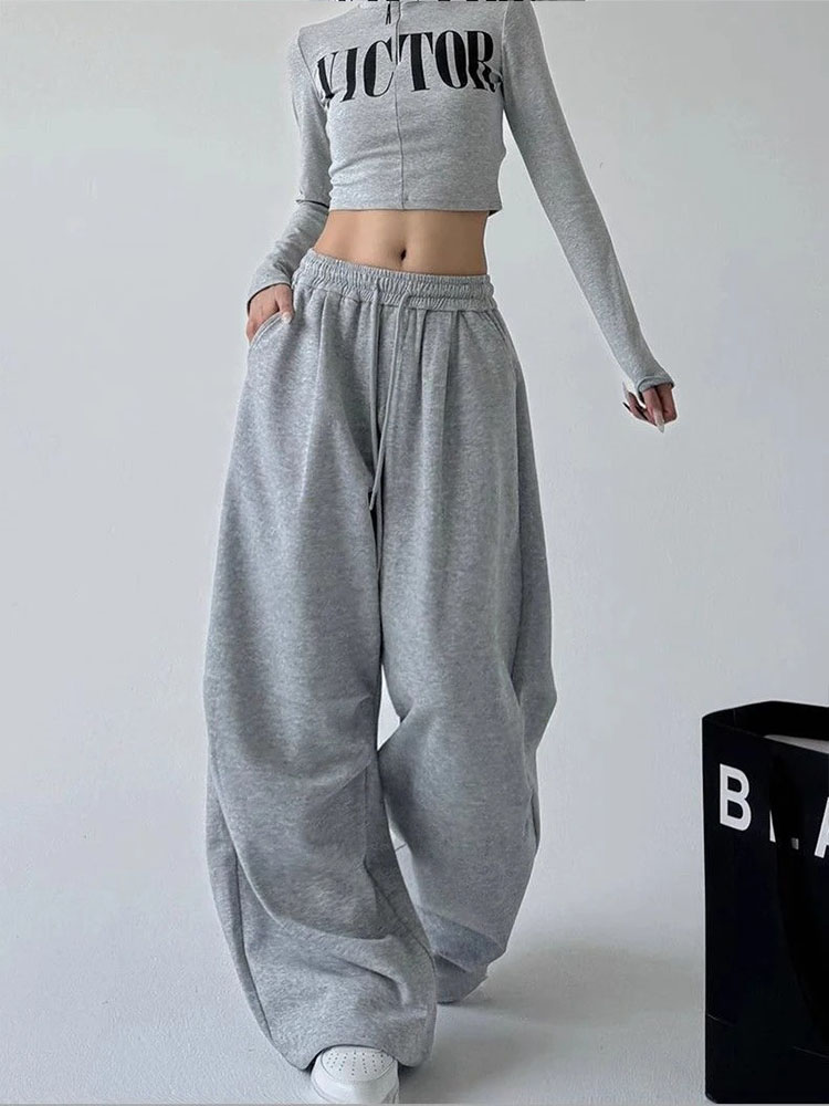 Y2K 하라주쿠 와이드 레그 스웨트팬츠 여성 스트리트웨 - Women Shoes Joggers 리뷰 및 가격