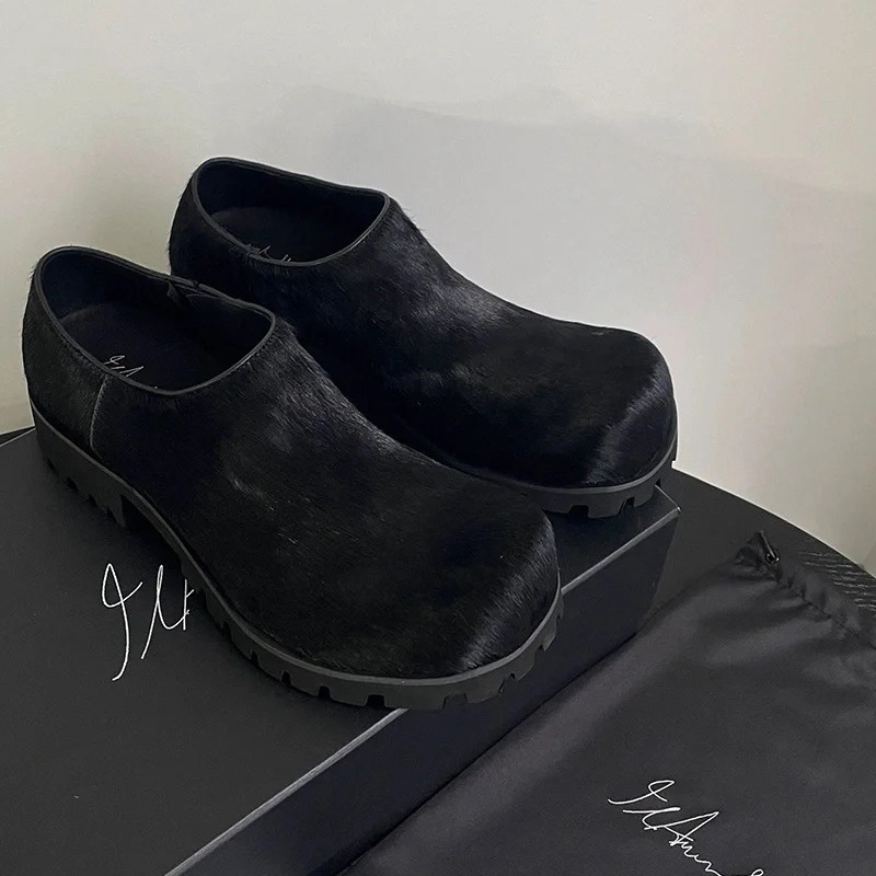 파리 패션 빅 헤드 가죽 신발, 두꺼운 바닥, 정품 가 - Women'S Shoes Paris 리뷰 및 가격