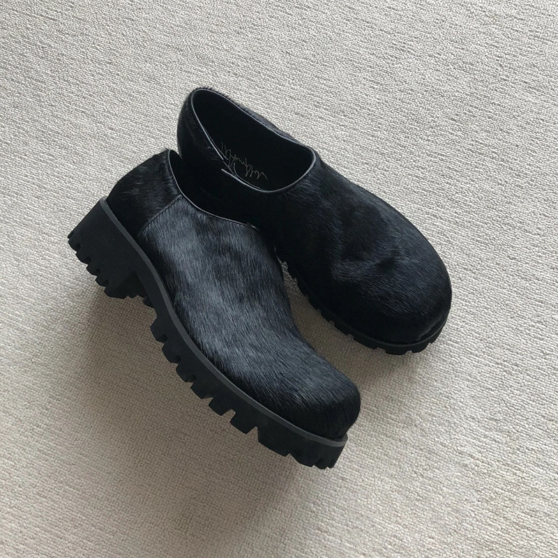 파리 패션 빅 헤드 가죽 신발, 두꺼운 바닥, 정품 가 - Women'S Shoes Paris 리뷰 및 가격