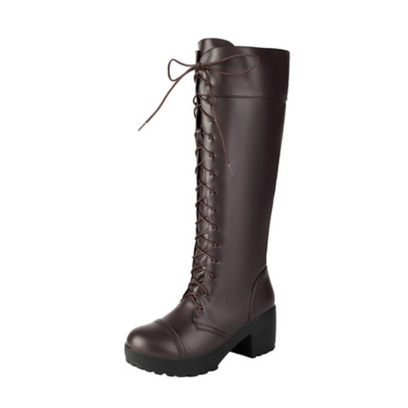 여성용 무릎 높이 레이스업 컴뱃 부츠 청키 플랫폼 고스 - Zip Up Boots Short 리뷰 및 가격
