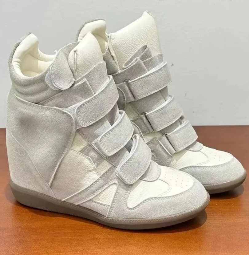 여성용 히든 웨지힐 하이탑 스니커즈 스웨이드 가죽 스플 - Women Shoes Store 리뷰 및 가격