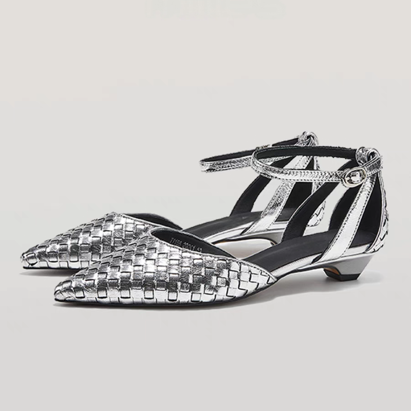 뾰족코 낮은 굽 여성 우아한 샌들 슈즈 여성 2025  - Women Shoes Brands 리뷰 및 가격