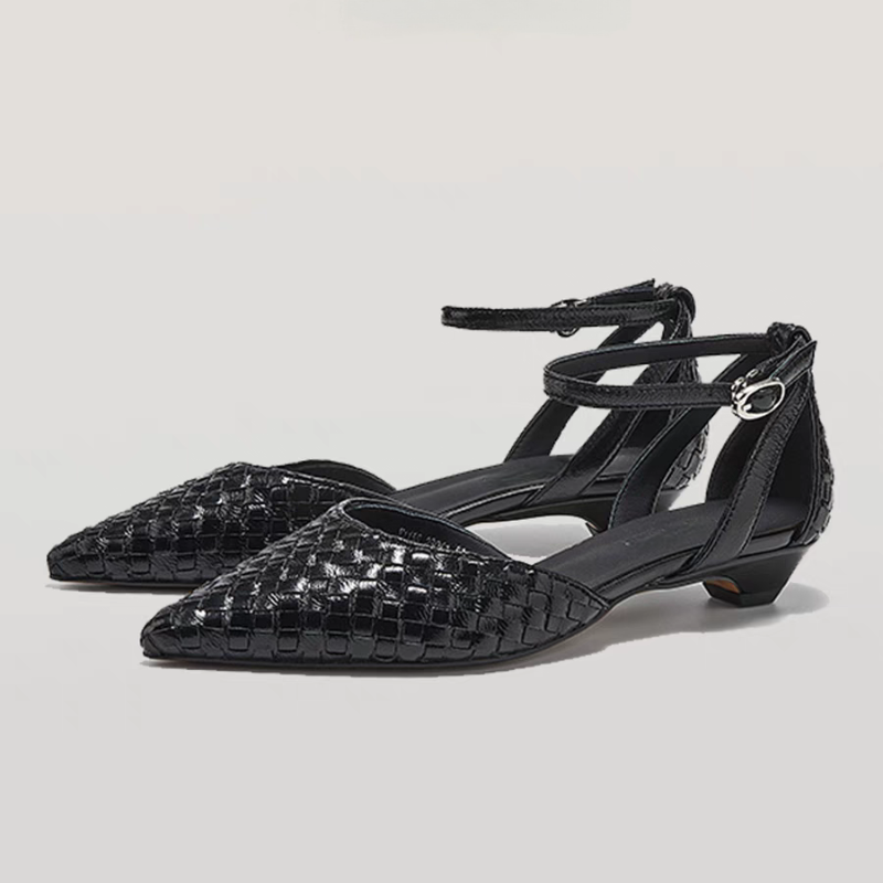 뾰족코 낮은 굽 여성 우아한 샌들 슈즈 여성 2025  - Women Shoes Brands 리뷰 및 가격