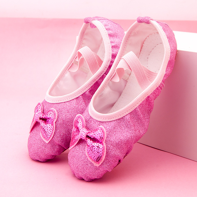여자를위한 반짝 이는 핑크 블루 Bowknot 발레 신 - Women'S Xc Shoes 리뷰 및 가격