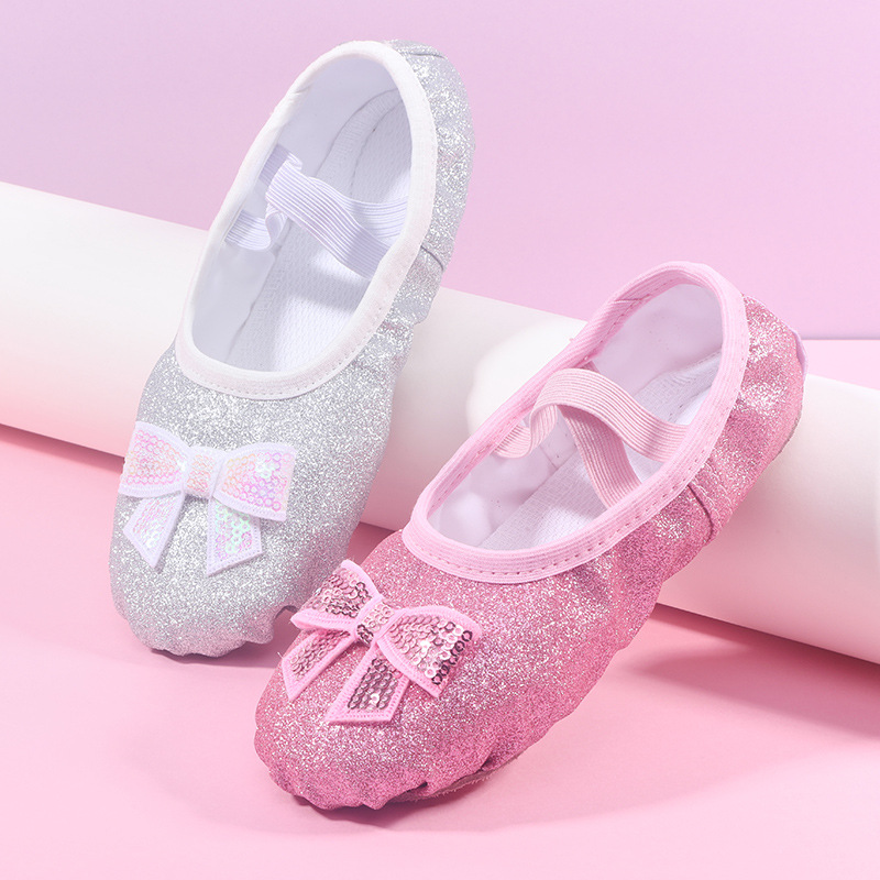 여자를위한 반짝 이는 핑크 블루 Bowknot 발레 신 - Women'S Xc Shoes 리뷰 및 가격